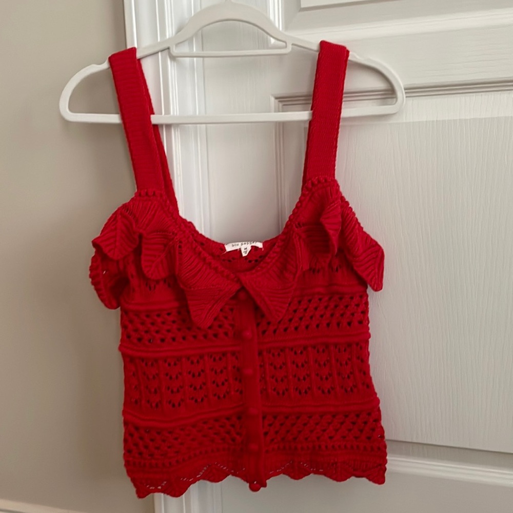 Amore Cotton Crochet Knit Top